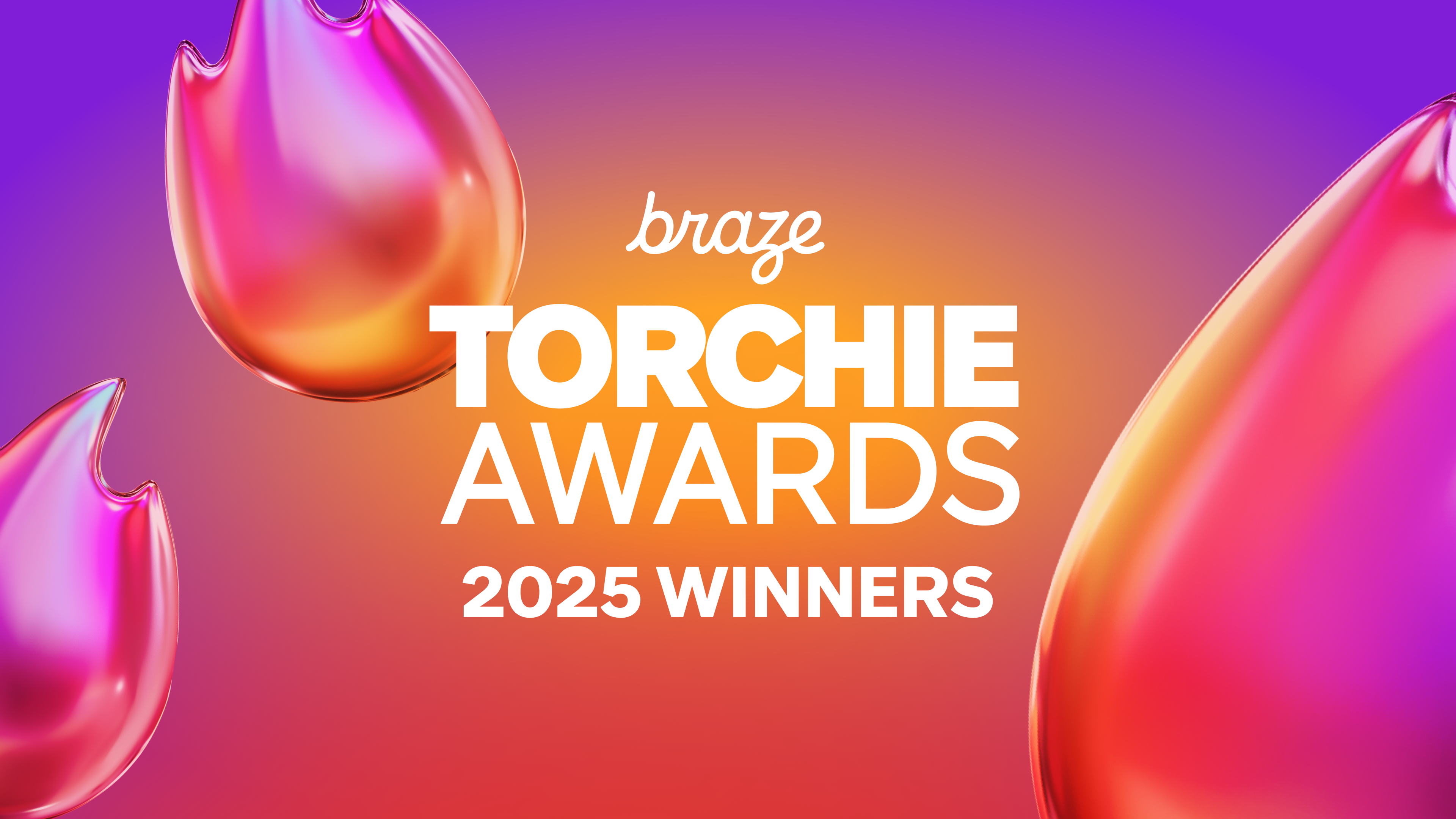 a poster for braze torchie awards 2025 winners