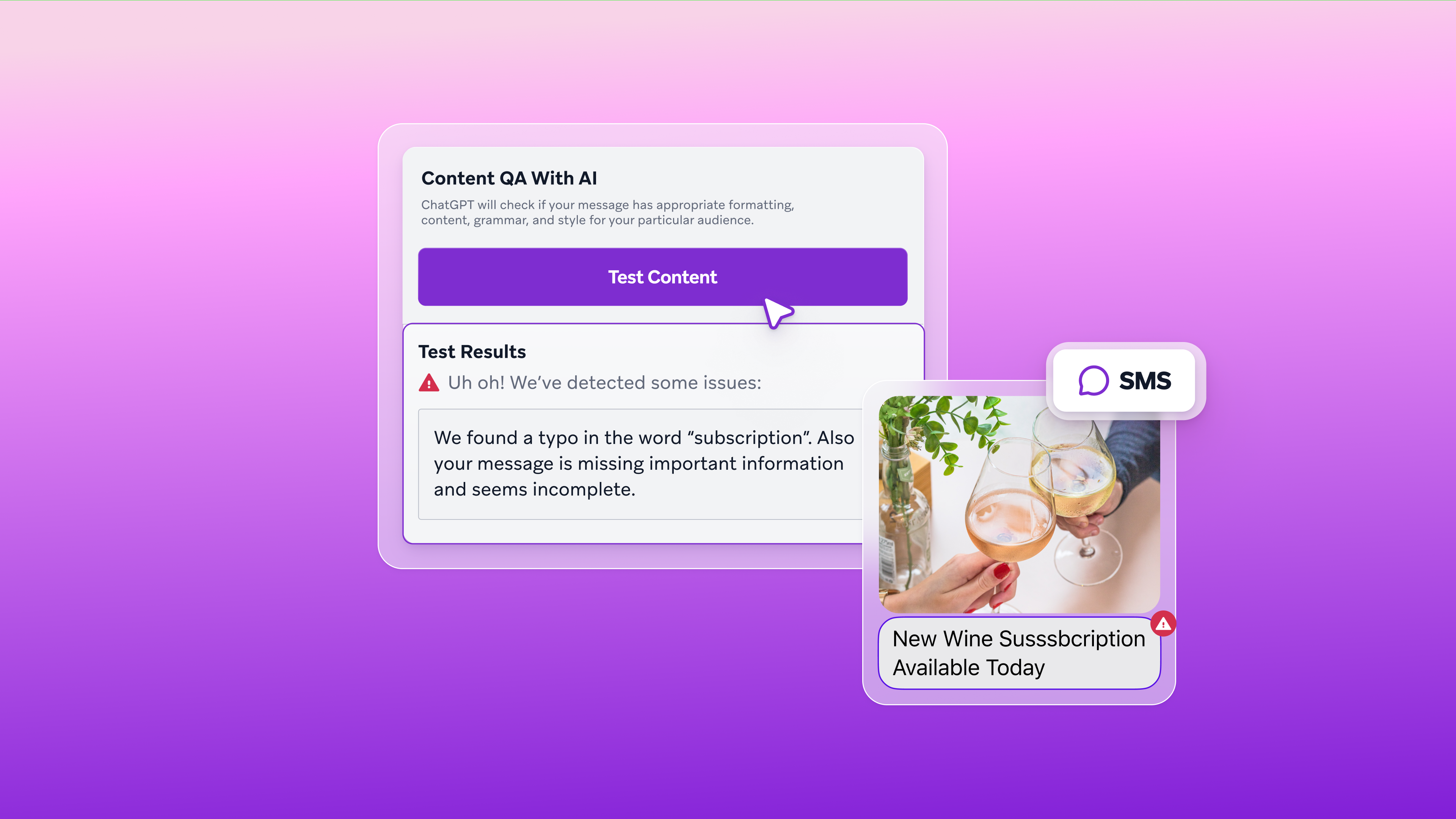 Three customers getting sent three different messages by AI