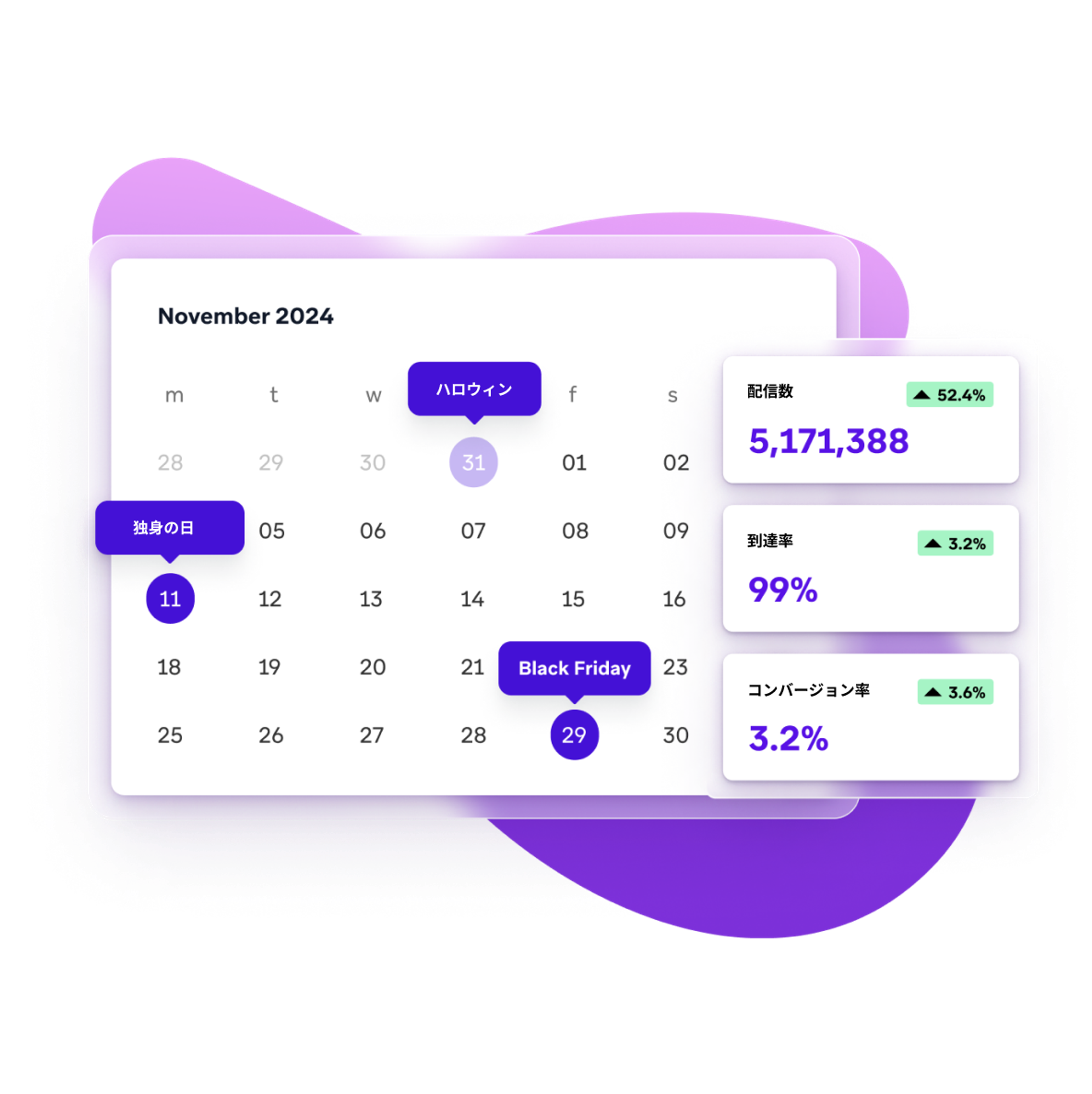 a calendar for the month of november 2024