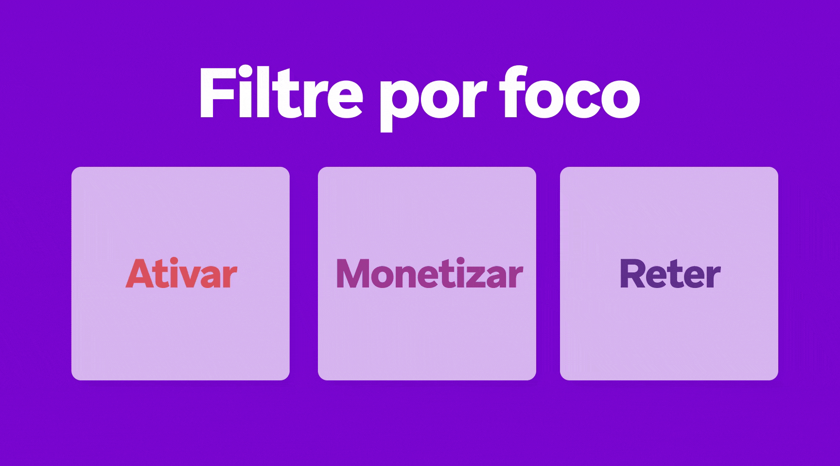 a purple background with the words filtre por foco on it