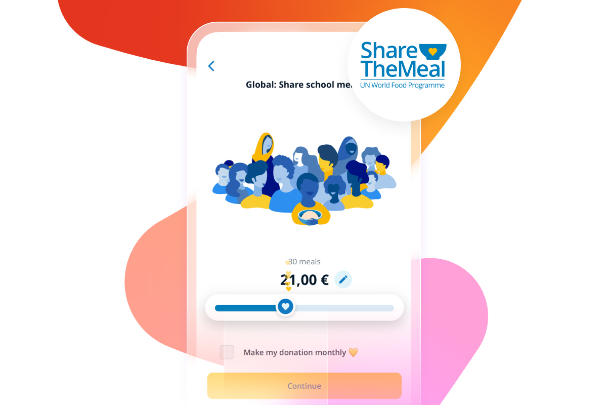 a phone screen that says share the meal on it