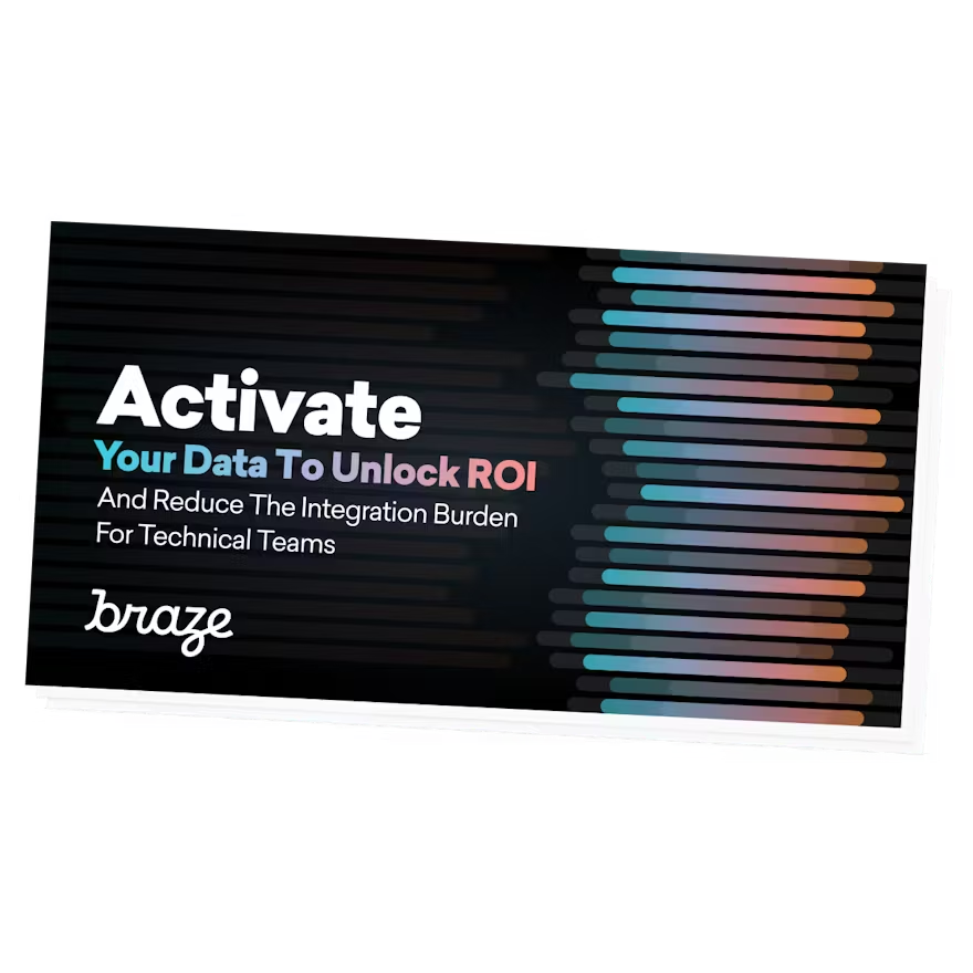 a flyer that says activate your data to unlock roi and reduce the integration burden for technical teams