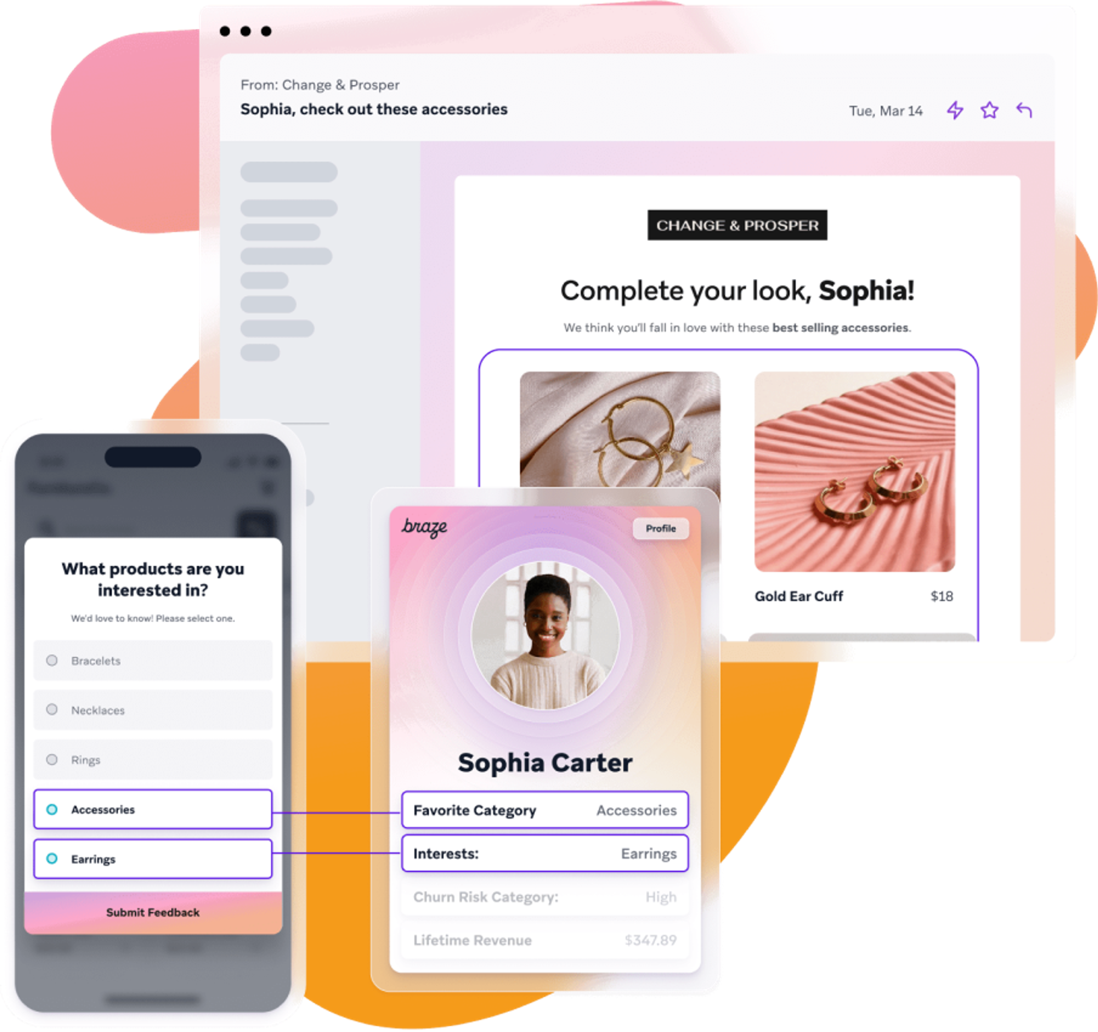 Use os dados compartilhados pelos clientes para criar mensagens altamente personalizadas e relevantes para aumentar o engajamento do cliente.