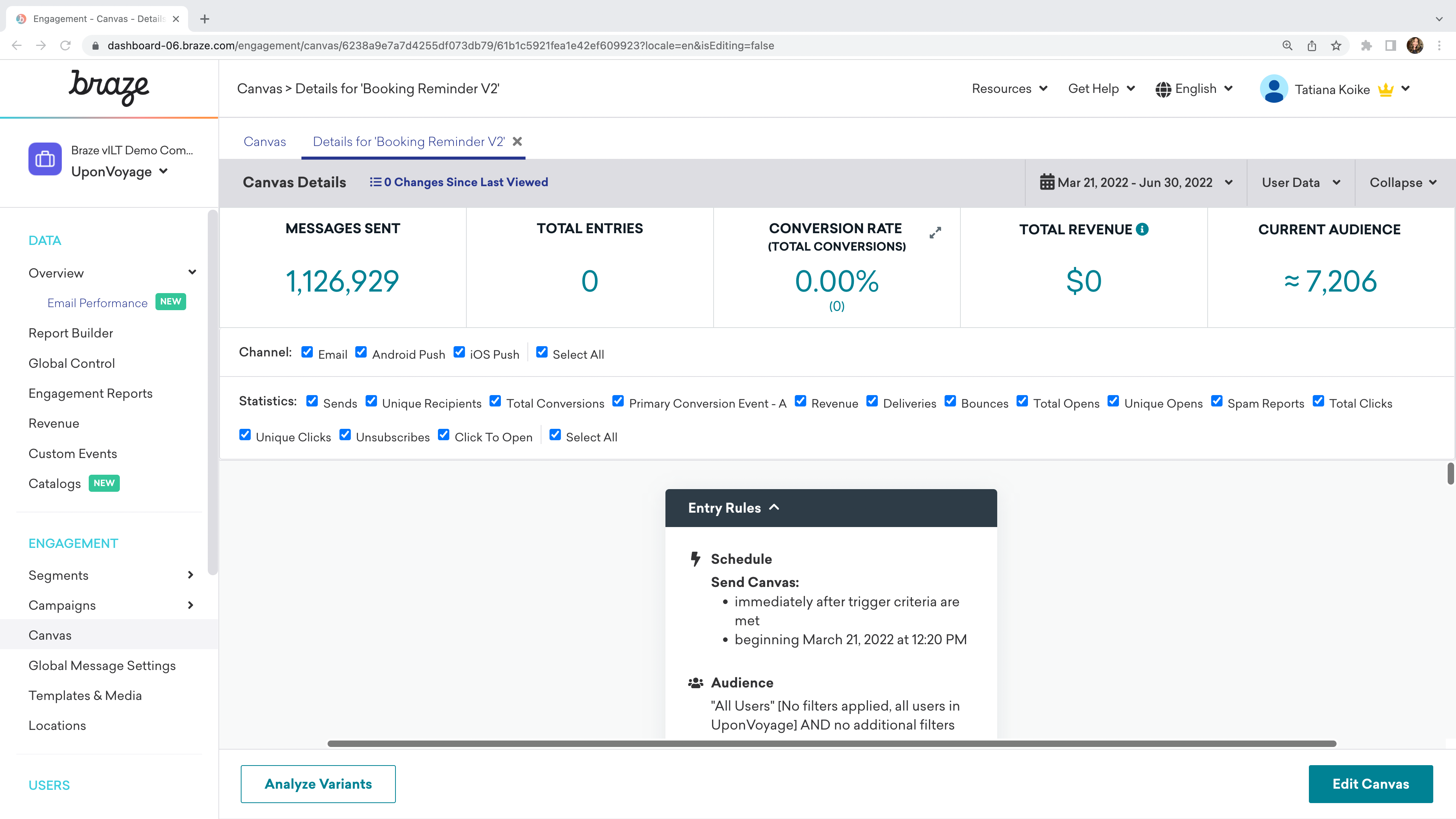 La nouvelle page de détails de Canvas Flow