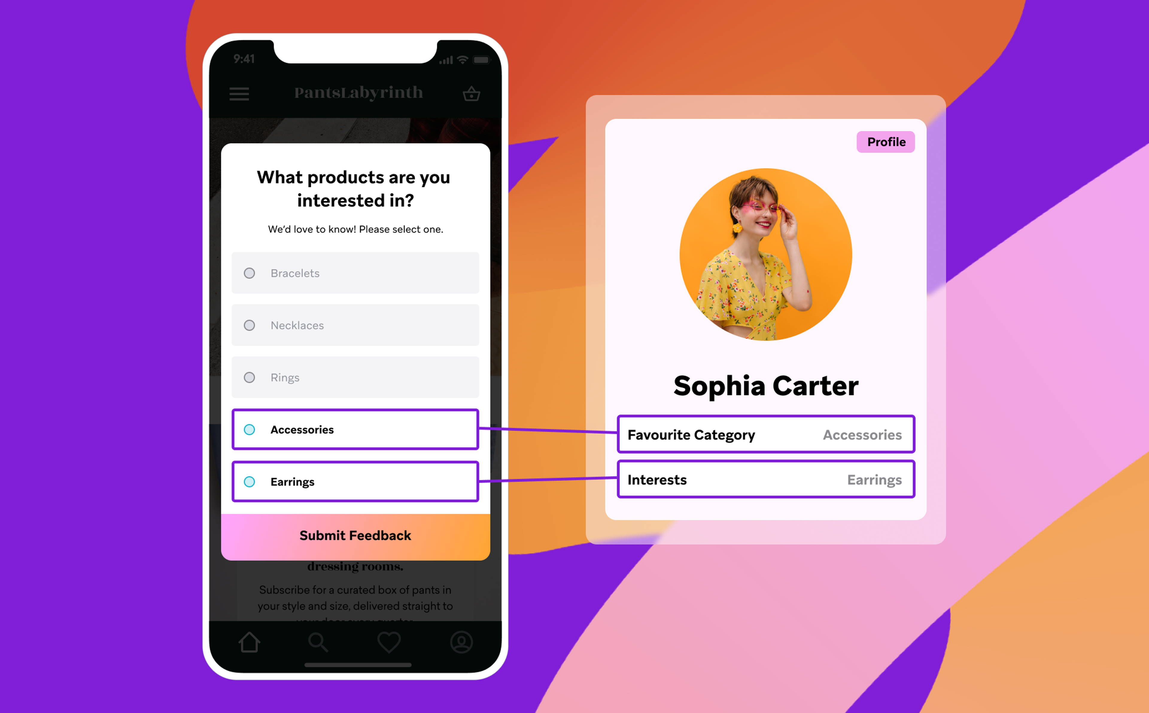Ask users their interests and preferences so you can deliver more personalized messaging.