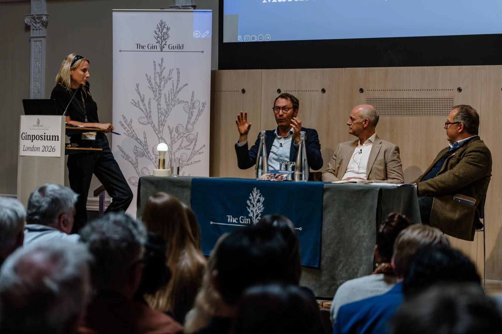 A panel discussion at Ginposium London 2026.