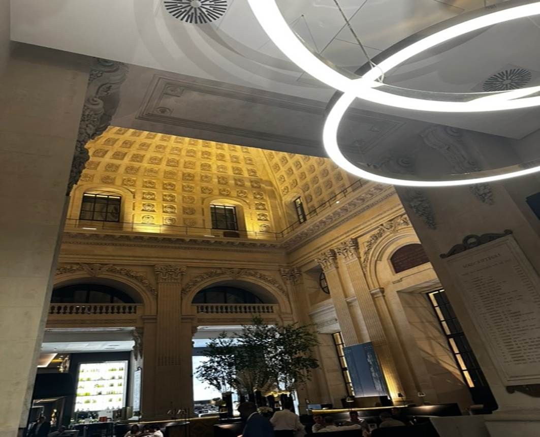 The coffered dome inside the Hôtel-Dieu at Le Dôme