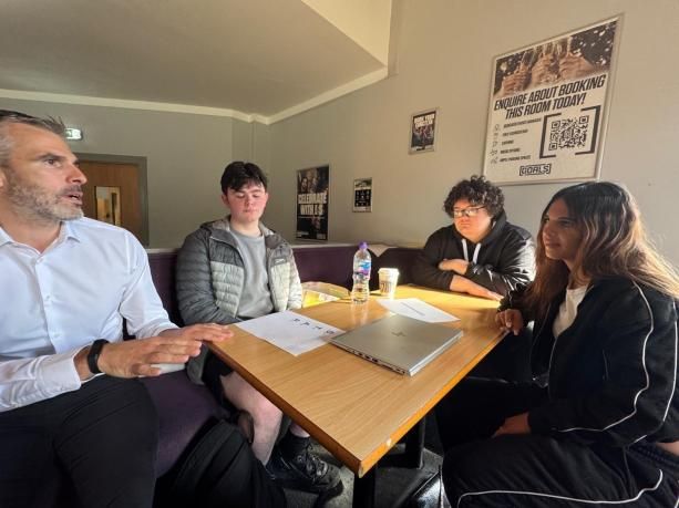 A Street League conversation with young people around a table