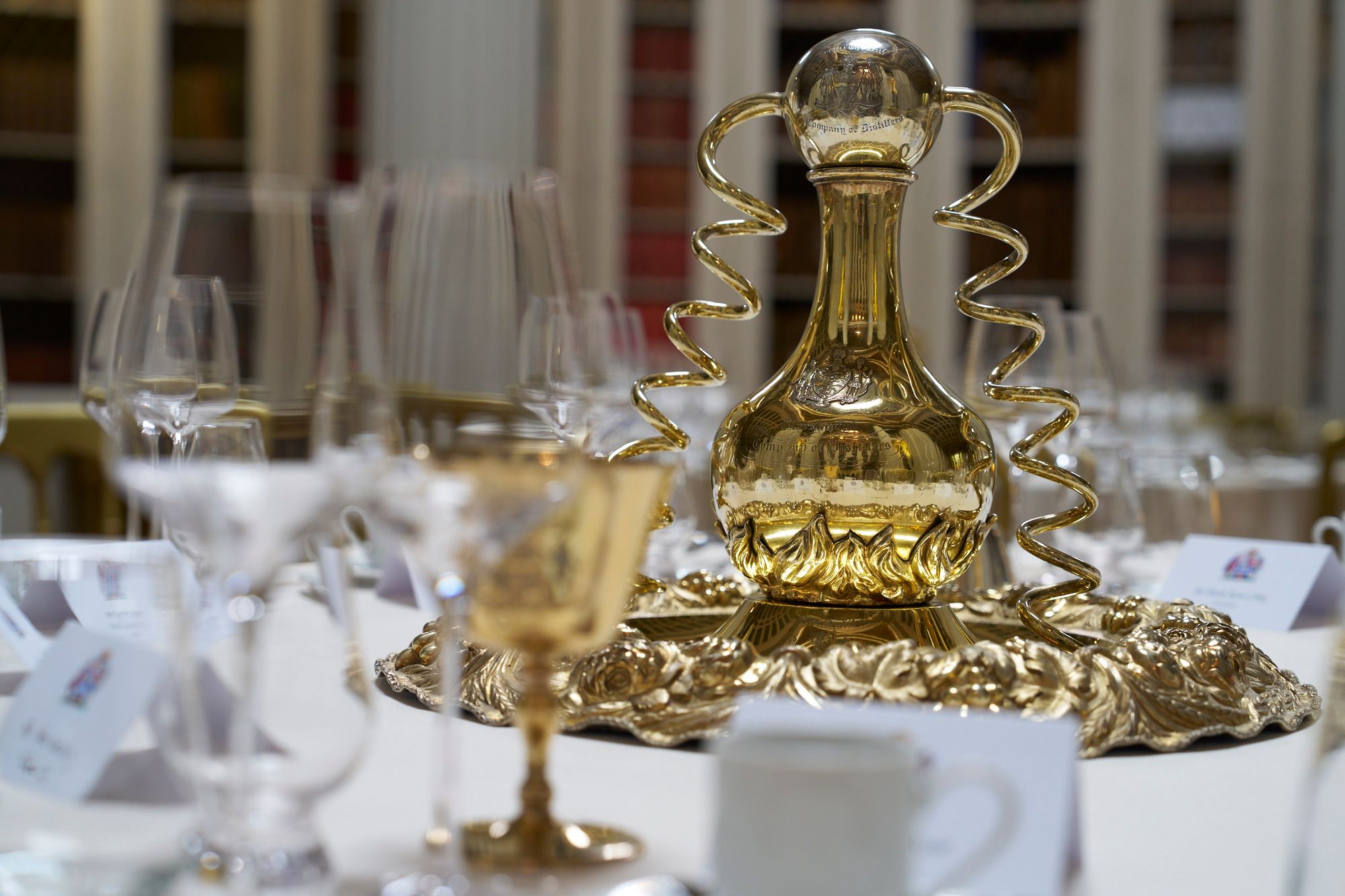The Company’s gold loving cup on the top table
