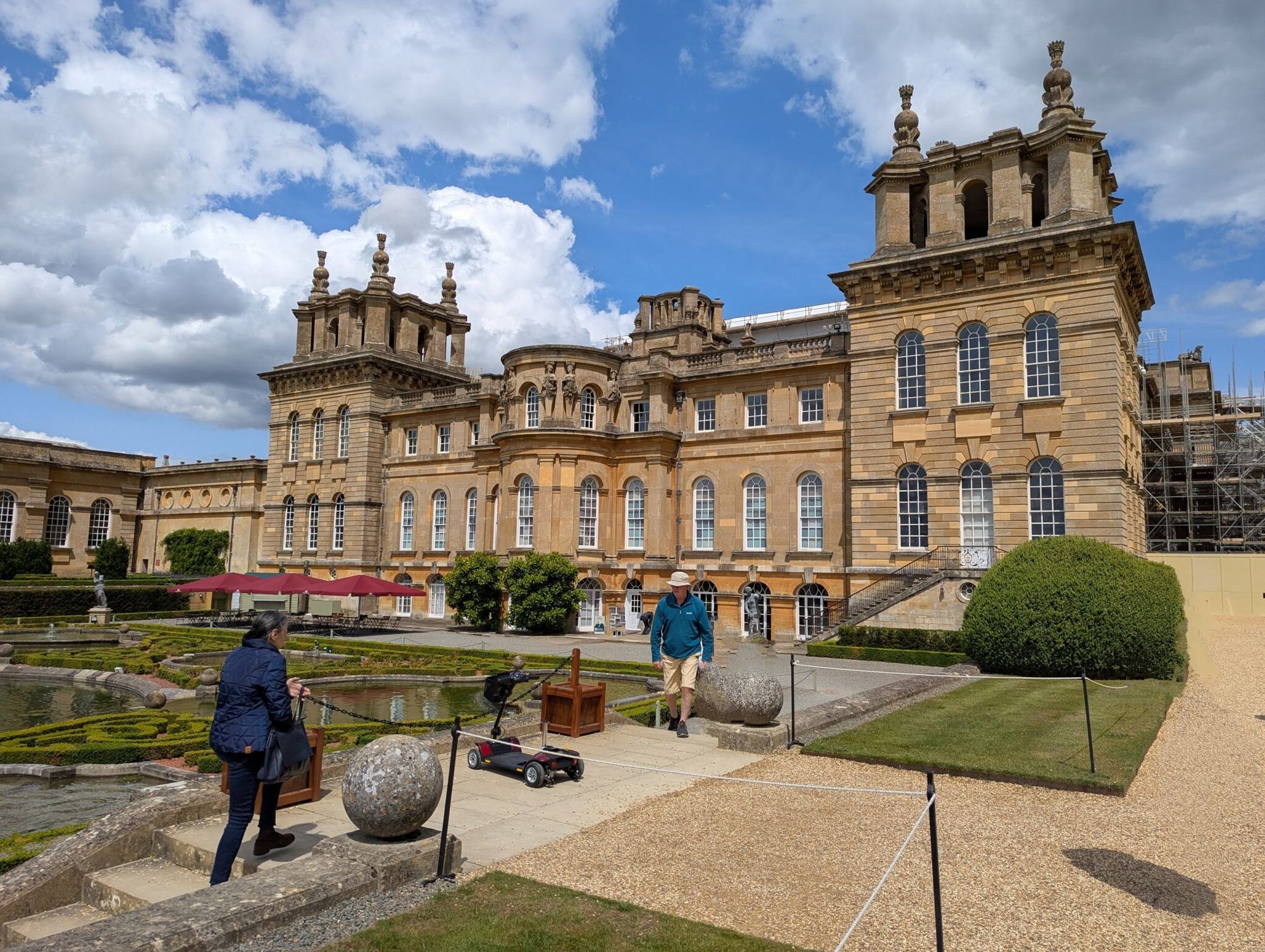 The water terraces at Blenheim Palace