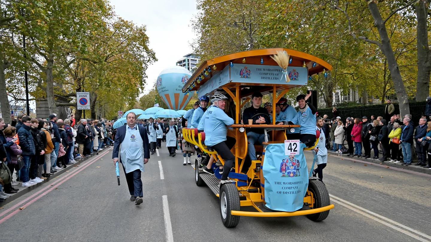 The Distillers’ float and accompanying marchers in the Lord Mayor’s Show.
