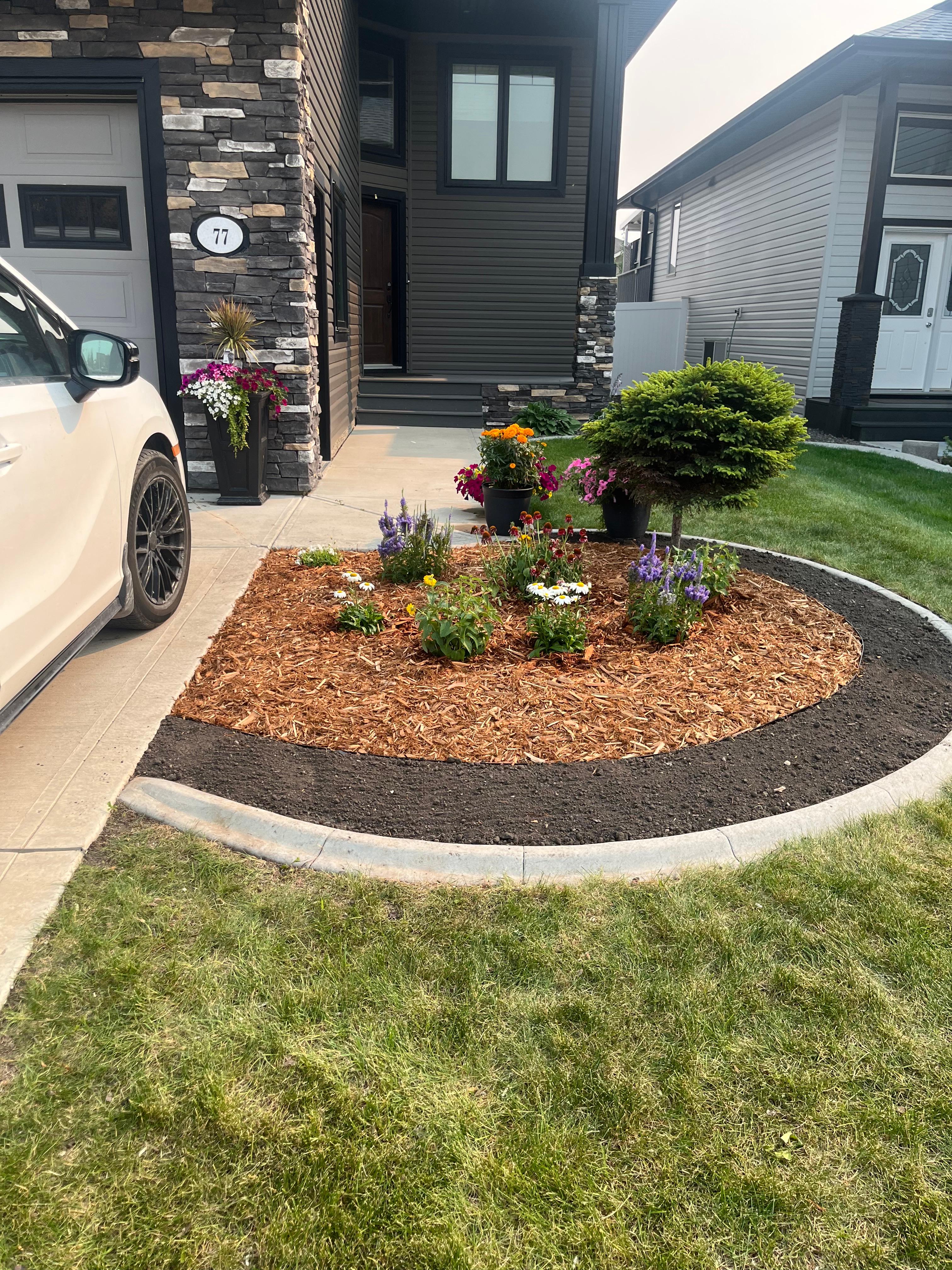 landscaping of an Alberta yard