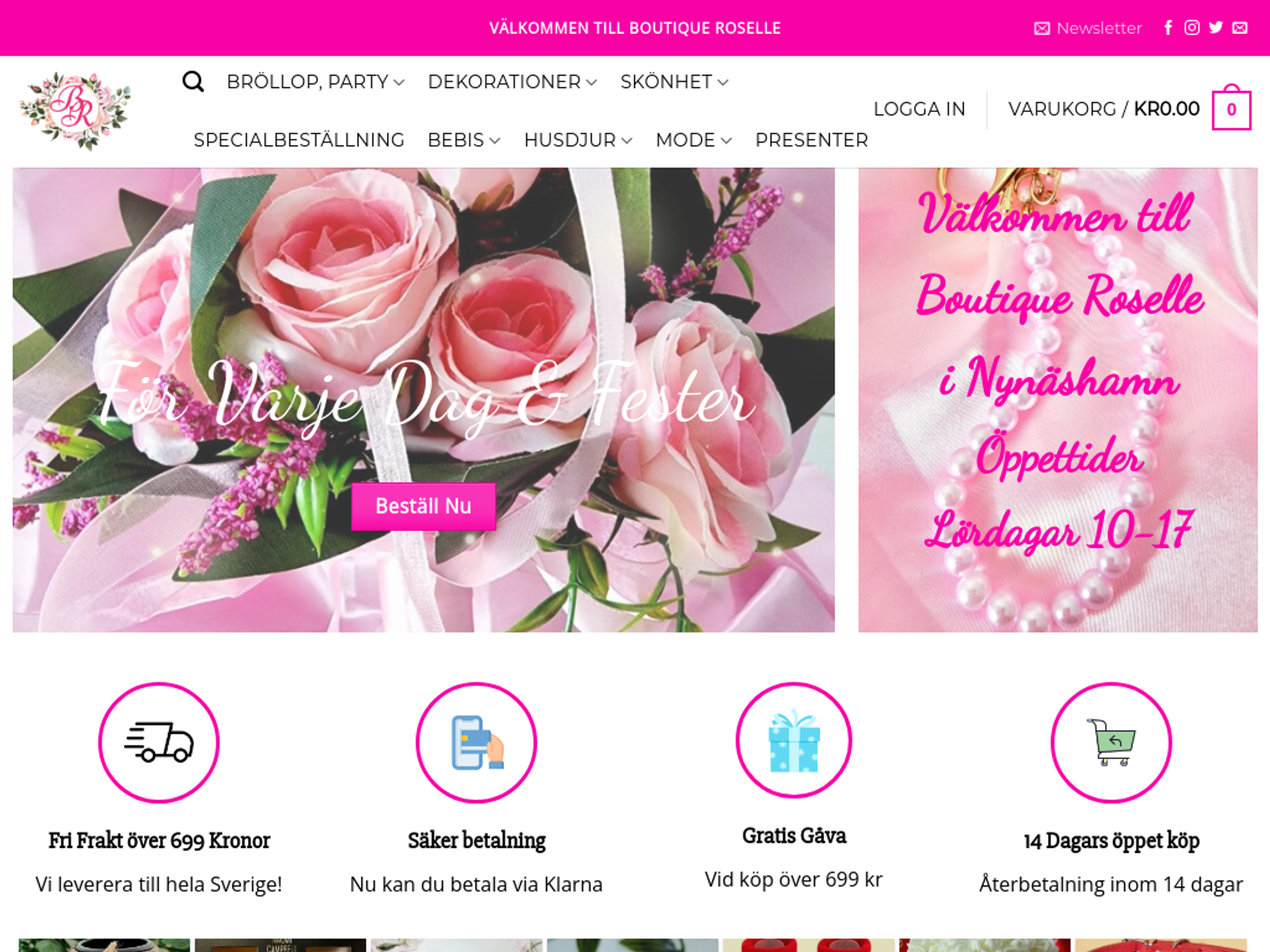 Boutique Roselle – webbutik i Nynäshamn
