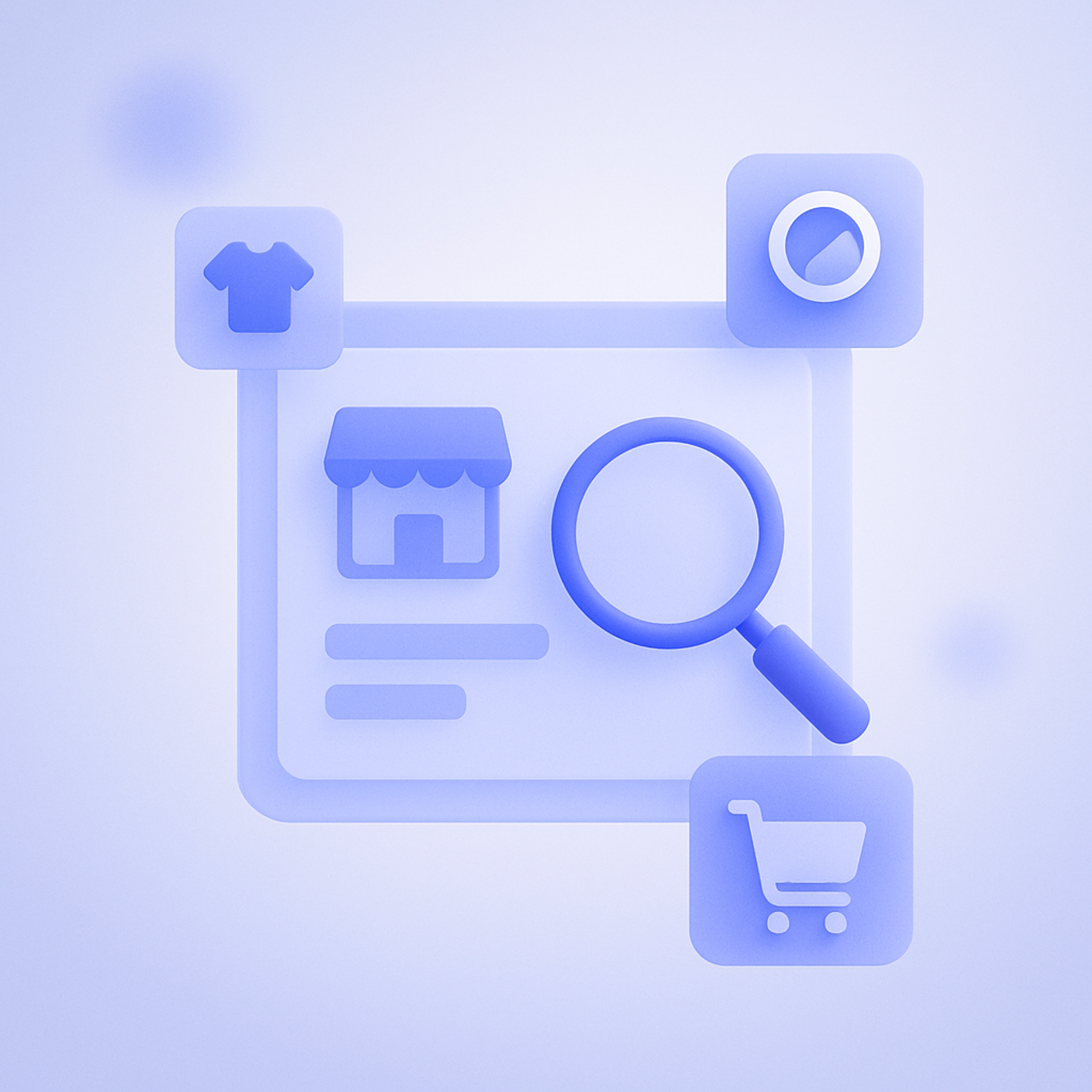Illustration of a merchant reviewing Shopify admin settings to see whether newly announced features are already available to enable in their store.