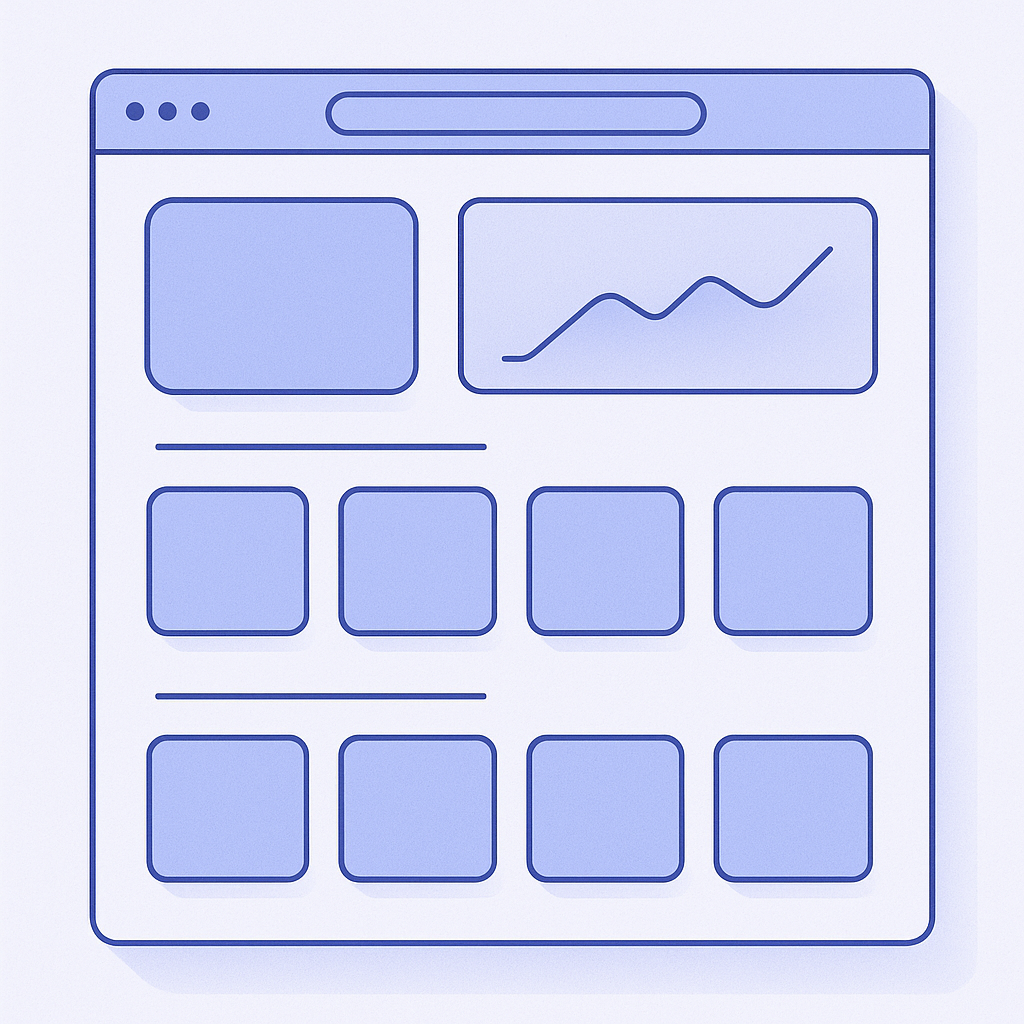 Wireframe‑style layout diagram showing a Shopify homepage with a browsing‑history recommendation section placed below the hero area