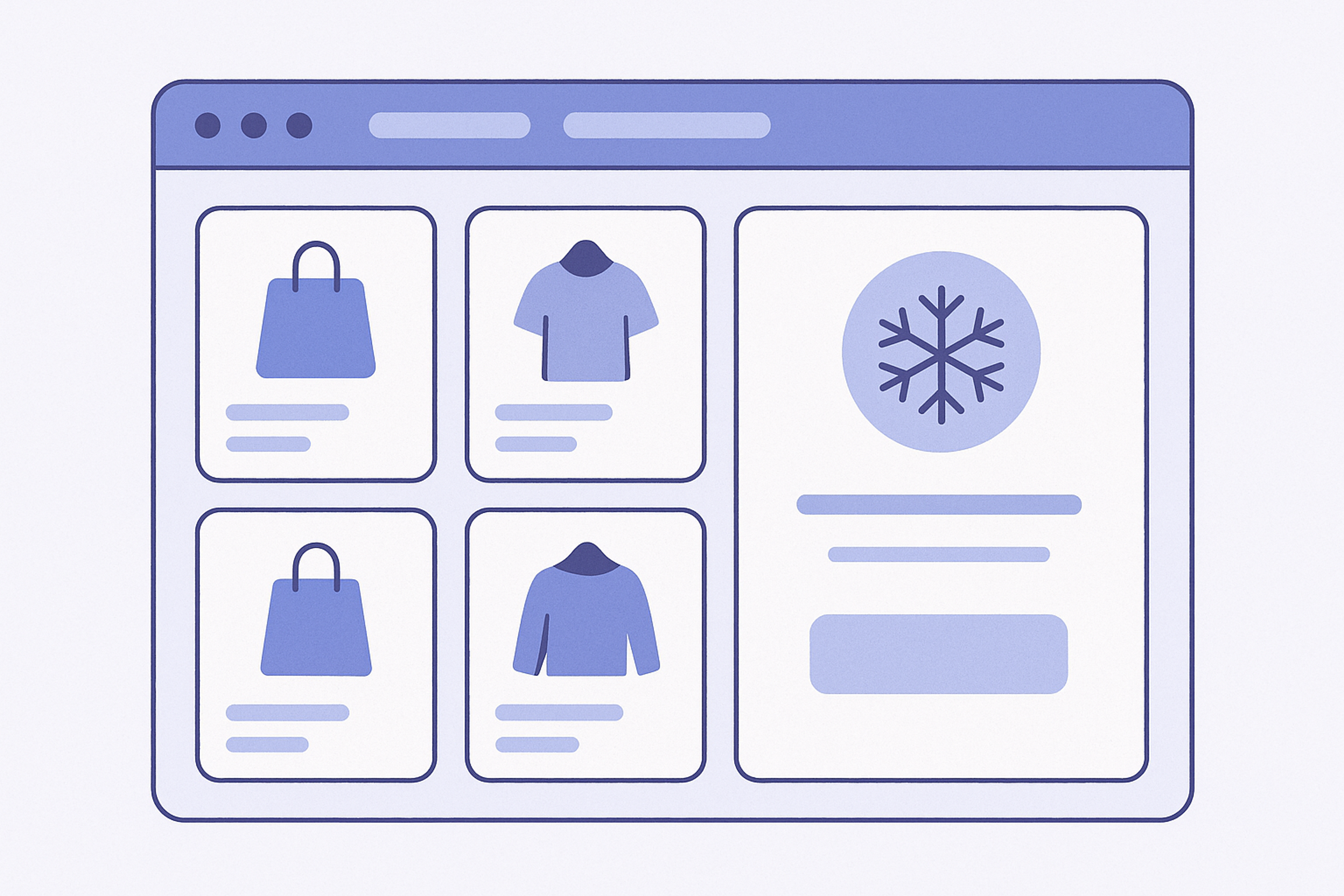 Admin view of an online store during a seasonal sale, showing recommendation sections adjusted for discounted and regular products on the homepage and product pages.