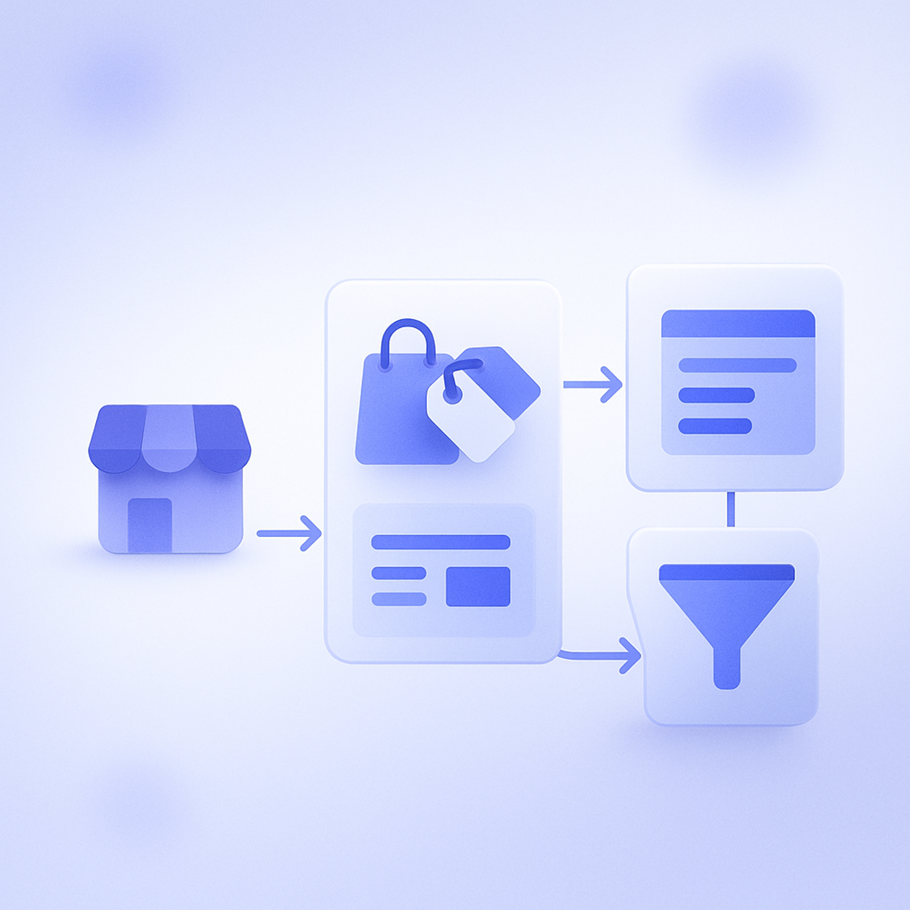 Simple roadmap diagram illustrating the steps required to start wholesale on Shopify.