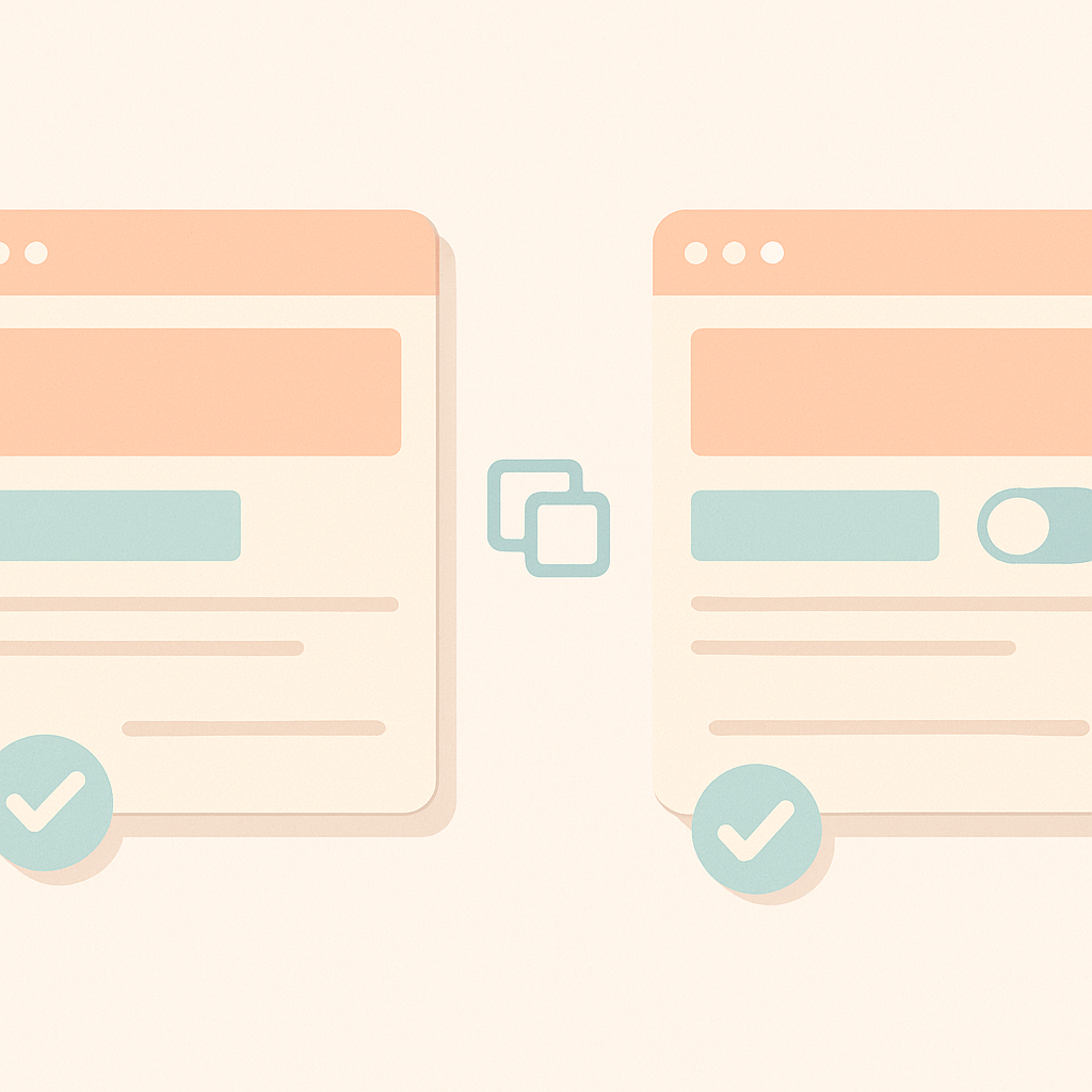 Comparing old and new Shopify themes side by side while checking App Embed toggle settings in the theme editor