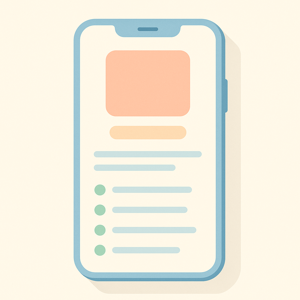 Illustration of a product description structured with headings and bullet points to organize information clearly