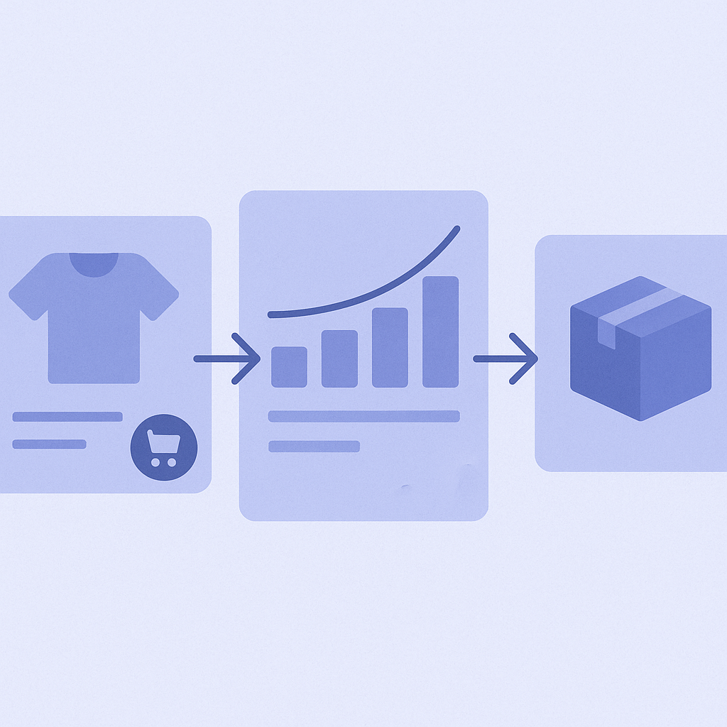 Diagram showing how recommendation logic and slot roles change before, during, and after a sale period in a Shopify store.