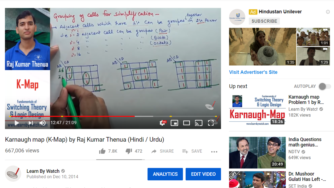 Branded video in the recommended list