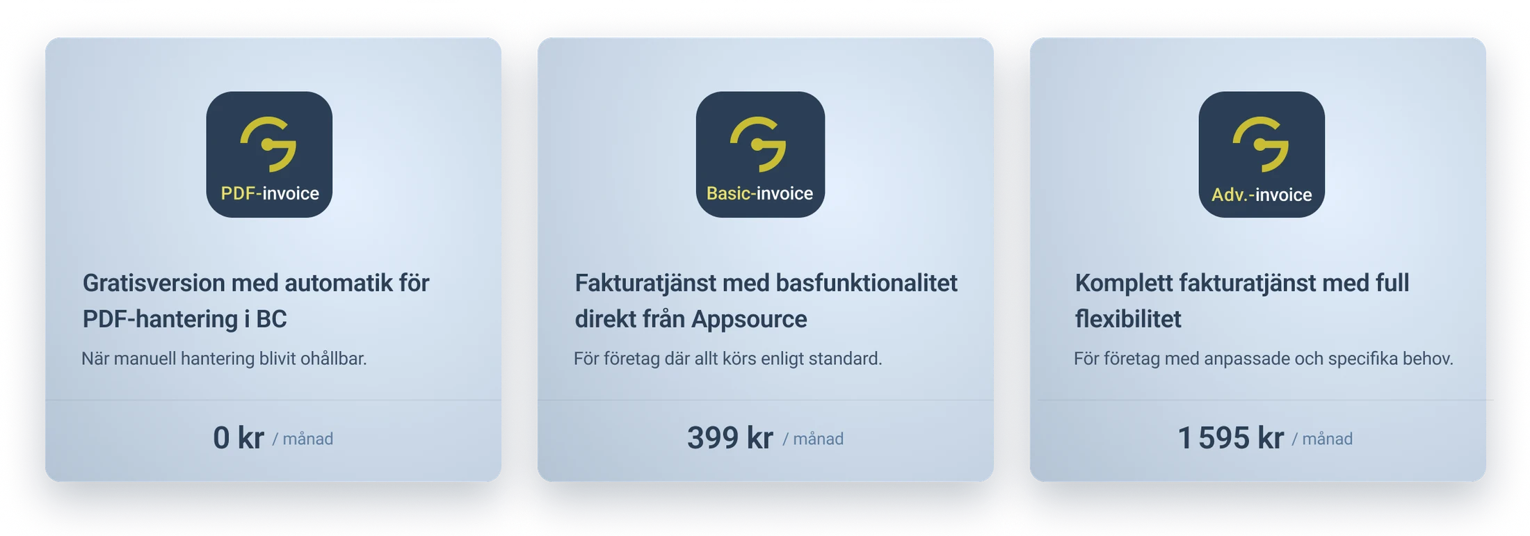 Fakturahantering, nivåer