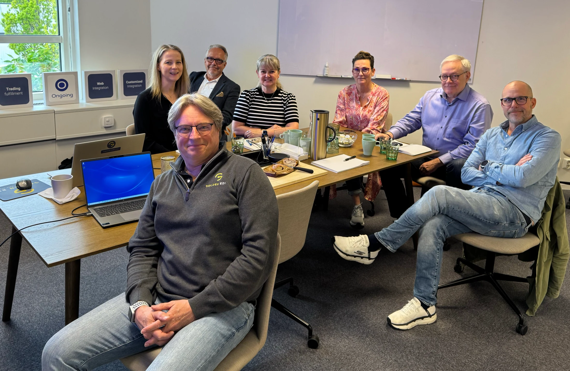 Picture of the gang from Gastro and Vektus including Roger and Mats from Golden EDI