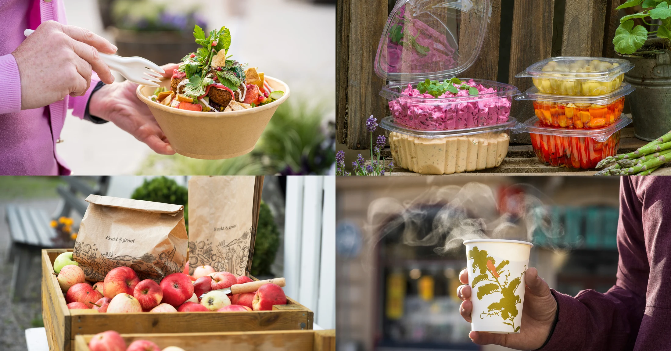 A collage of some of PAC's take-away products.