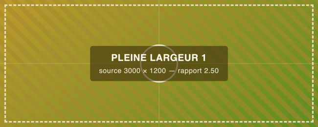 Gabarit de test : rangée pleine largeur 1, source 3000 x 1200