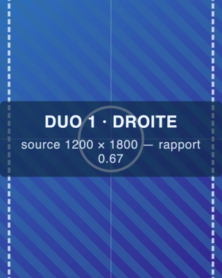 Gabarit de test : rangée duo 1, cellule droite, source 1200 x 1800
