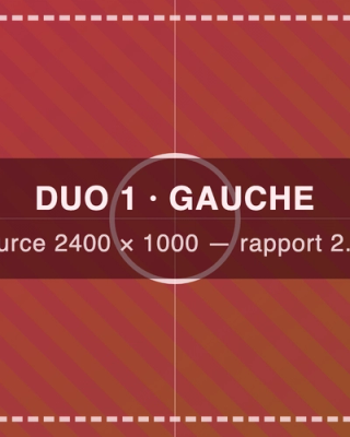 Gabarit de test : rangée duo 1, cellule gauche, source 2400 x 1000