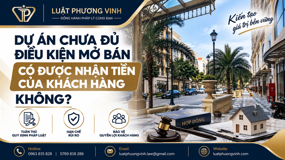 Dự án chưa đủ điều kiện mở bán có được nhận tiền của khách hàng không?