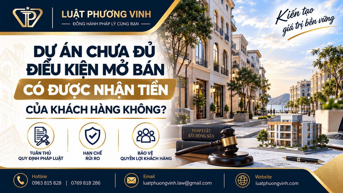 Dự án chưa đủ điều kiện mở bán có được nhận tiền của khách hàng không?
