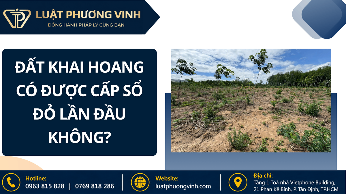 Đất khai hoang có được cấp sổ đỏ lần đầu không?