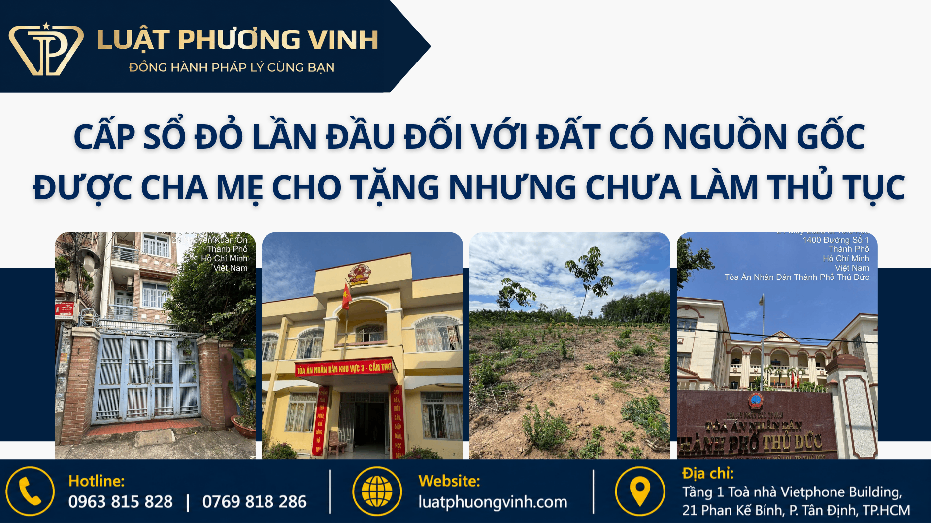 Cấp sổ đỏ lần đầu đối với đất có nguồn gốc được cha mẹ cho tặng nhưng chưa làm thủ tục
