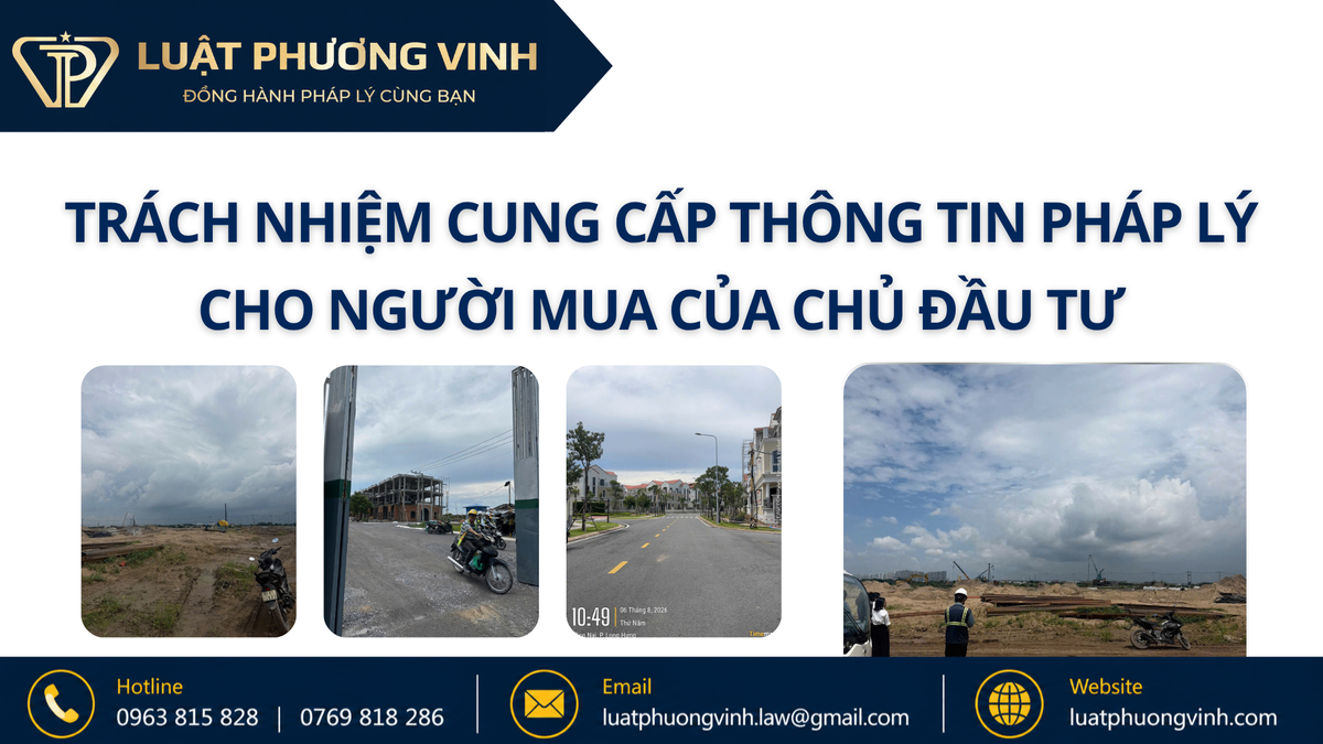 Trách nhiệm cung cấp thông tin pháp lý cho người mua của chủ đầu tư