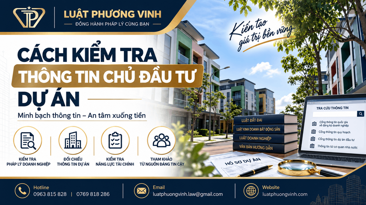 Cách kiểm tra thông tin chủ đầu tư dự án