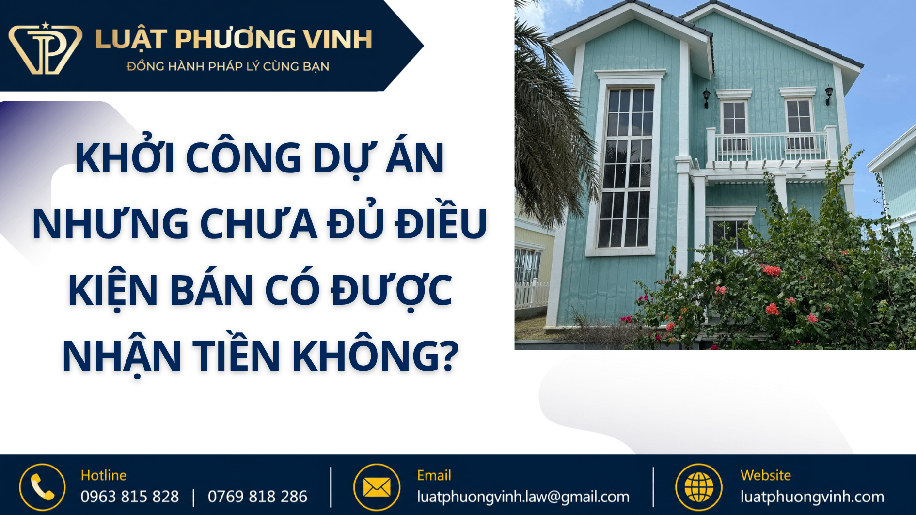Khởi công dự án nhưng chưa đủ điều kiện bán có được nhận tiền không?