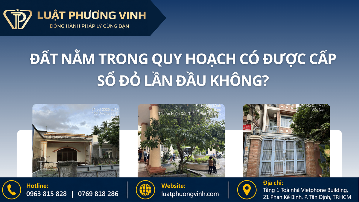 Đất nằm trong quy hoạch có được cấp sổ đỏ lần đầu không?
