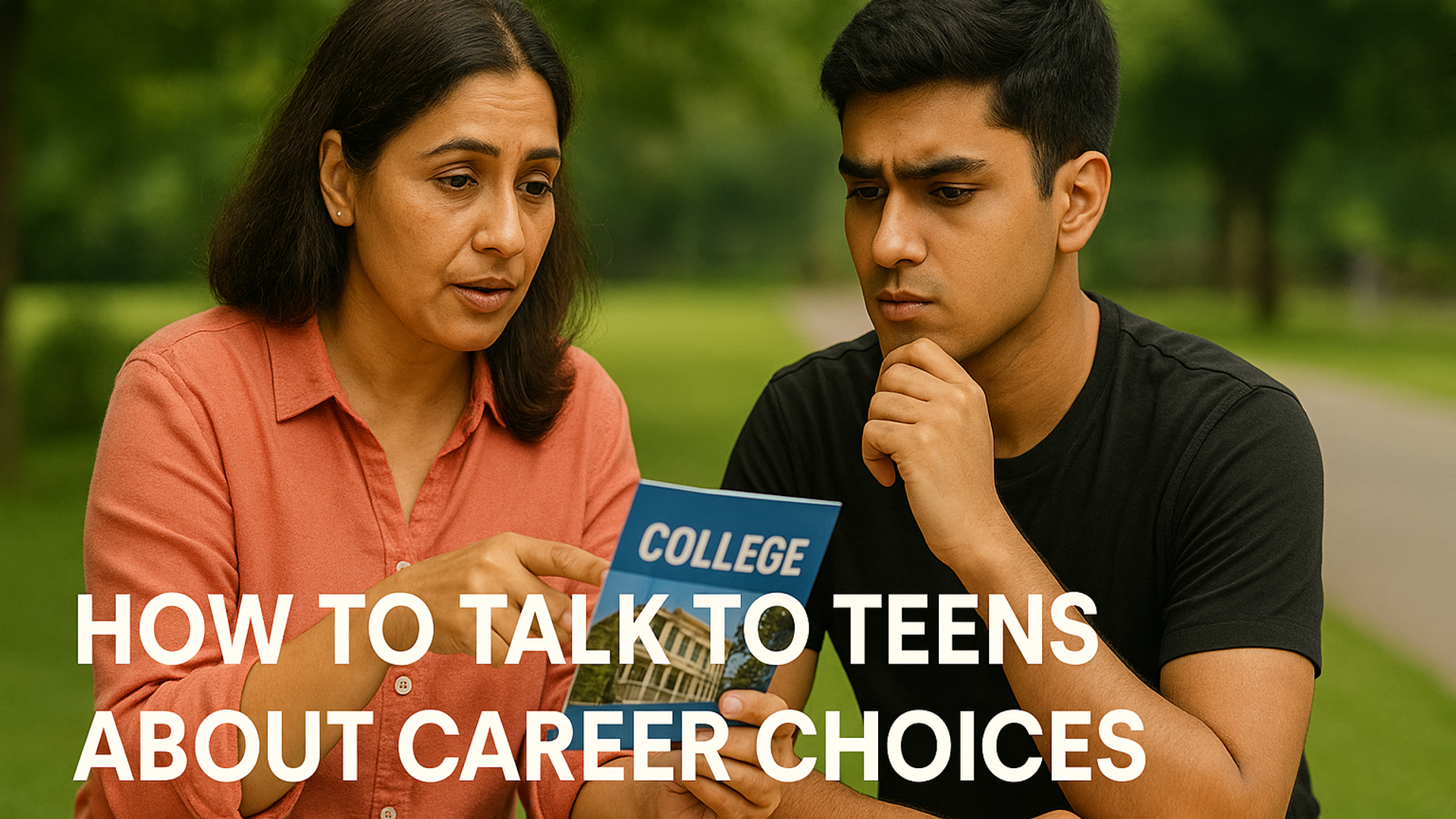 Tamil Nadu Class 12 student discussing engineering career choices with a mentor and parent at a study table with TNEA and JEE materials.