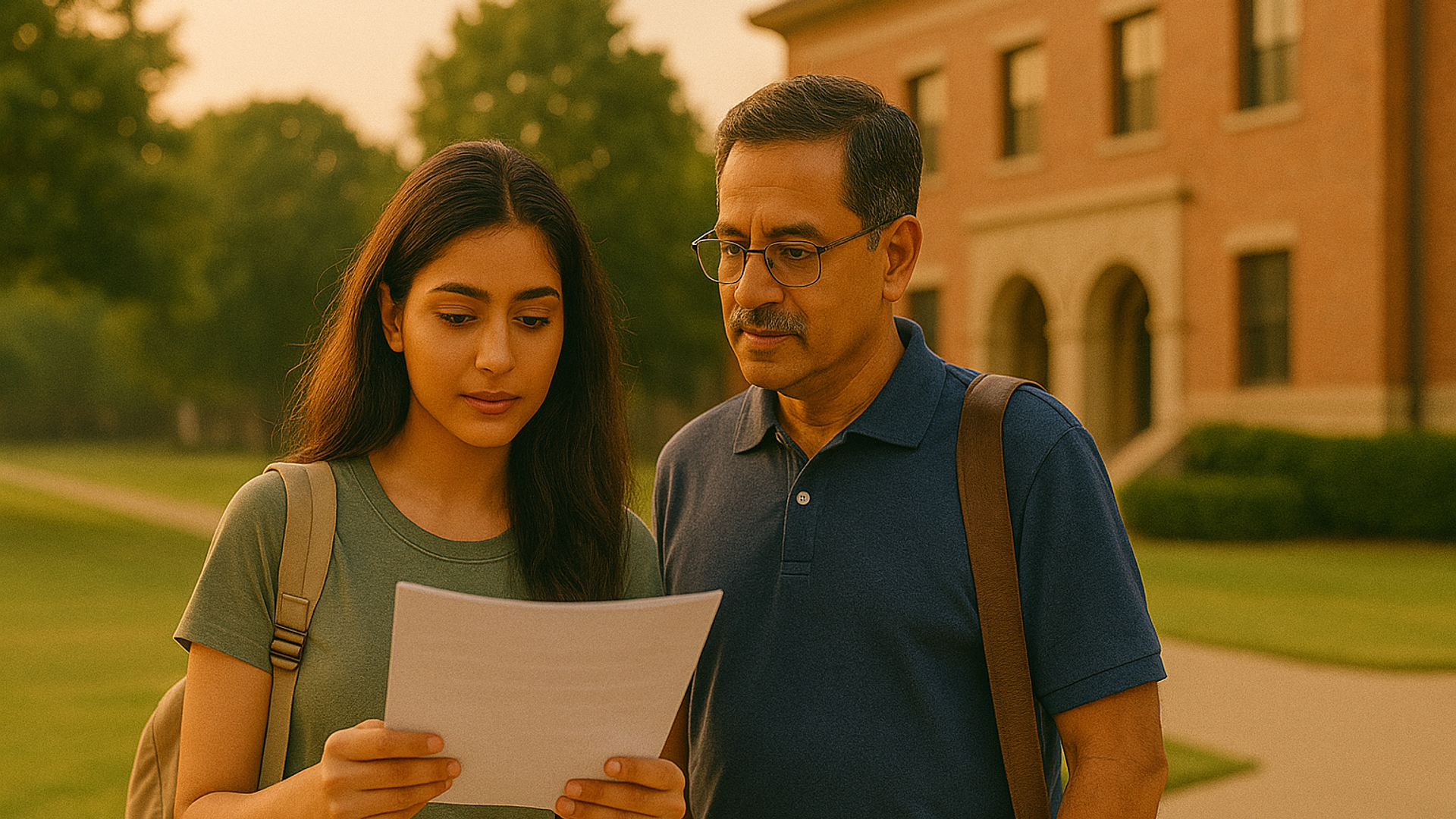 Tamil Nadu Class 12 student reviewing NRI quota college options and passport documents at study desk with laptop and counseling materials