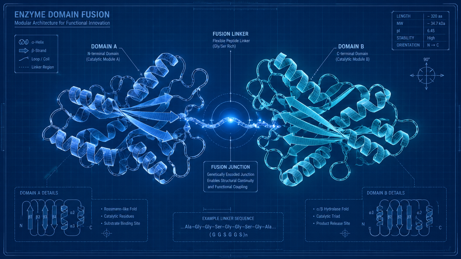 Enhancing Enzyme Thermostability via Domain Fusion