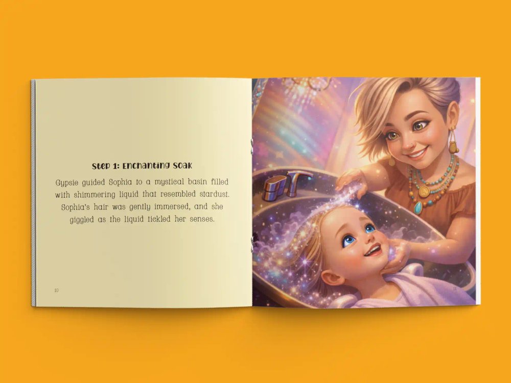 Sophia and Gypsie, open-book interior layout