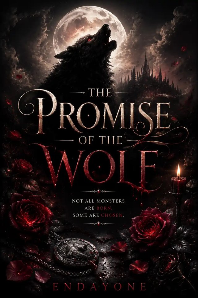 The Promise of the Wolf by Endayone, book cover design