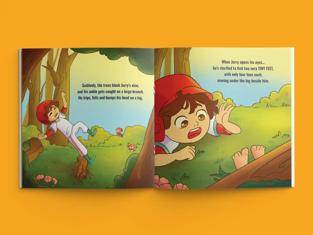 Nenu The Magical Wizard, open-book interior layout
