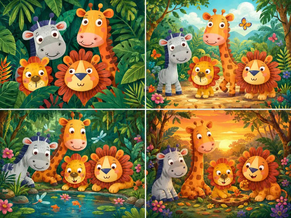Tavi, The Kind-Hearted Giraffe, children's illustration collection