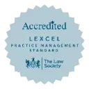 The Law Society: accredited, Lexcel practice management standard
