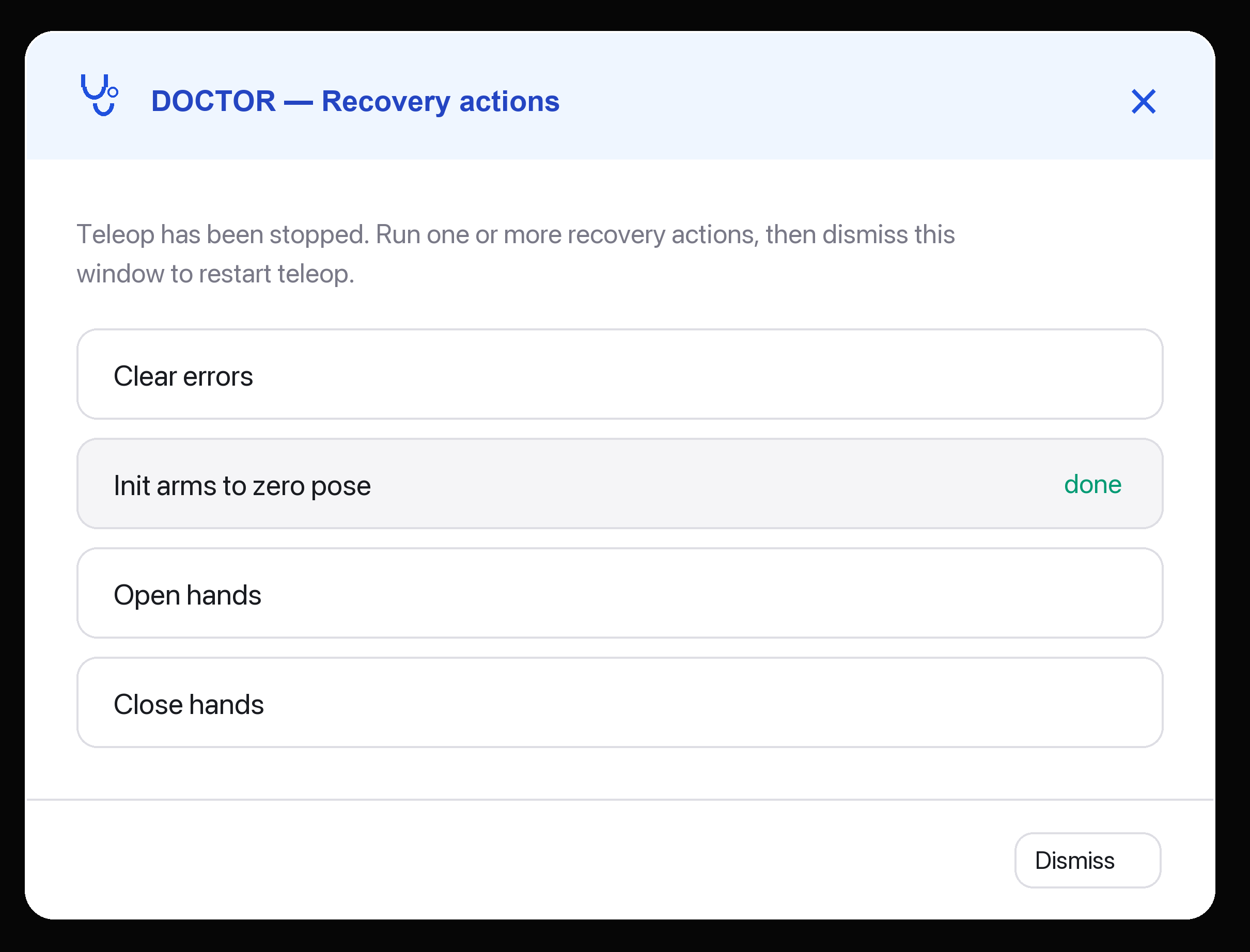 The Doctor window with recovery actions The Doctor window with recovery actions