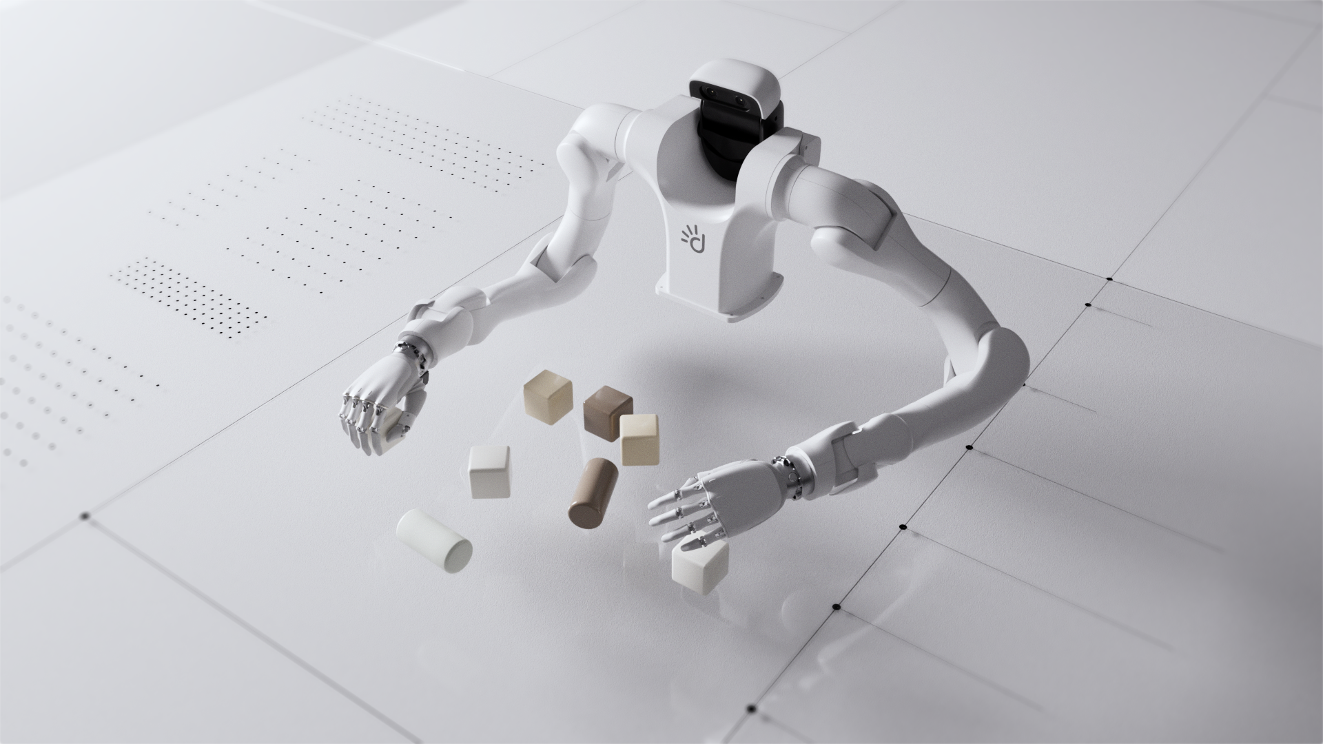 Robot arm in a warehouse