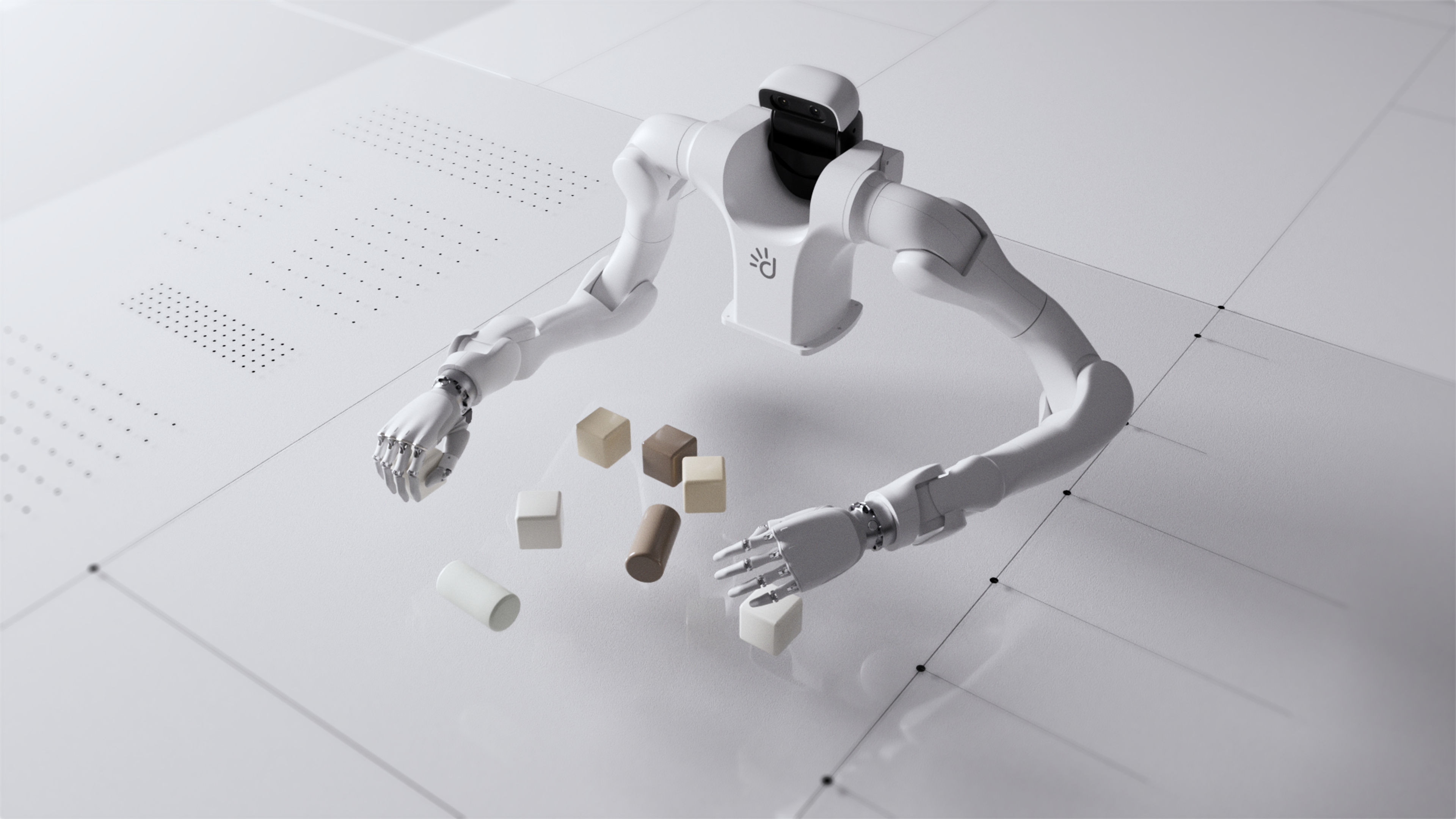 Robot arm in a warehouse